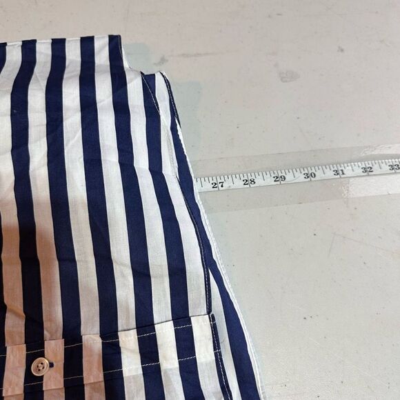 J. Crew Women's Striped Long Sleeve Boy Button-Down Shirt Blue White Size 8 - Picture 9 of 9